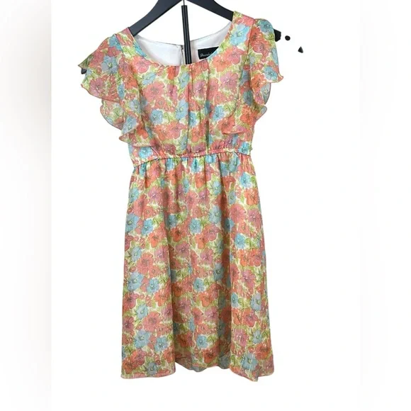 Colorful Floral Kids Dress - Picture 3 of 5